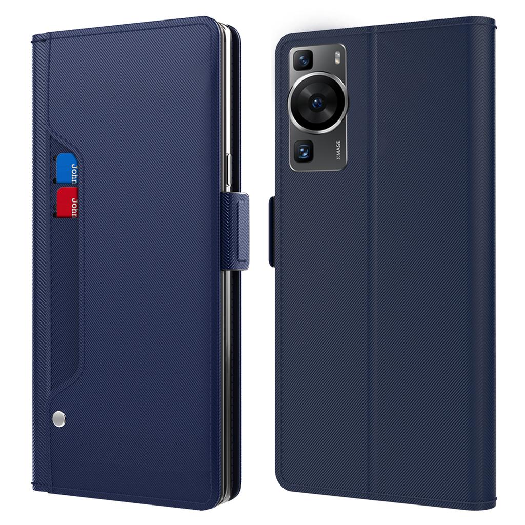 Für Huawei P60 Handyhülle mit Spiegel Kartenhalter PU Leder Ständer Handyhülle