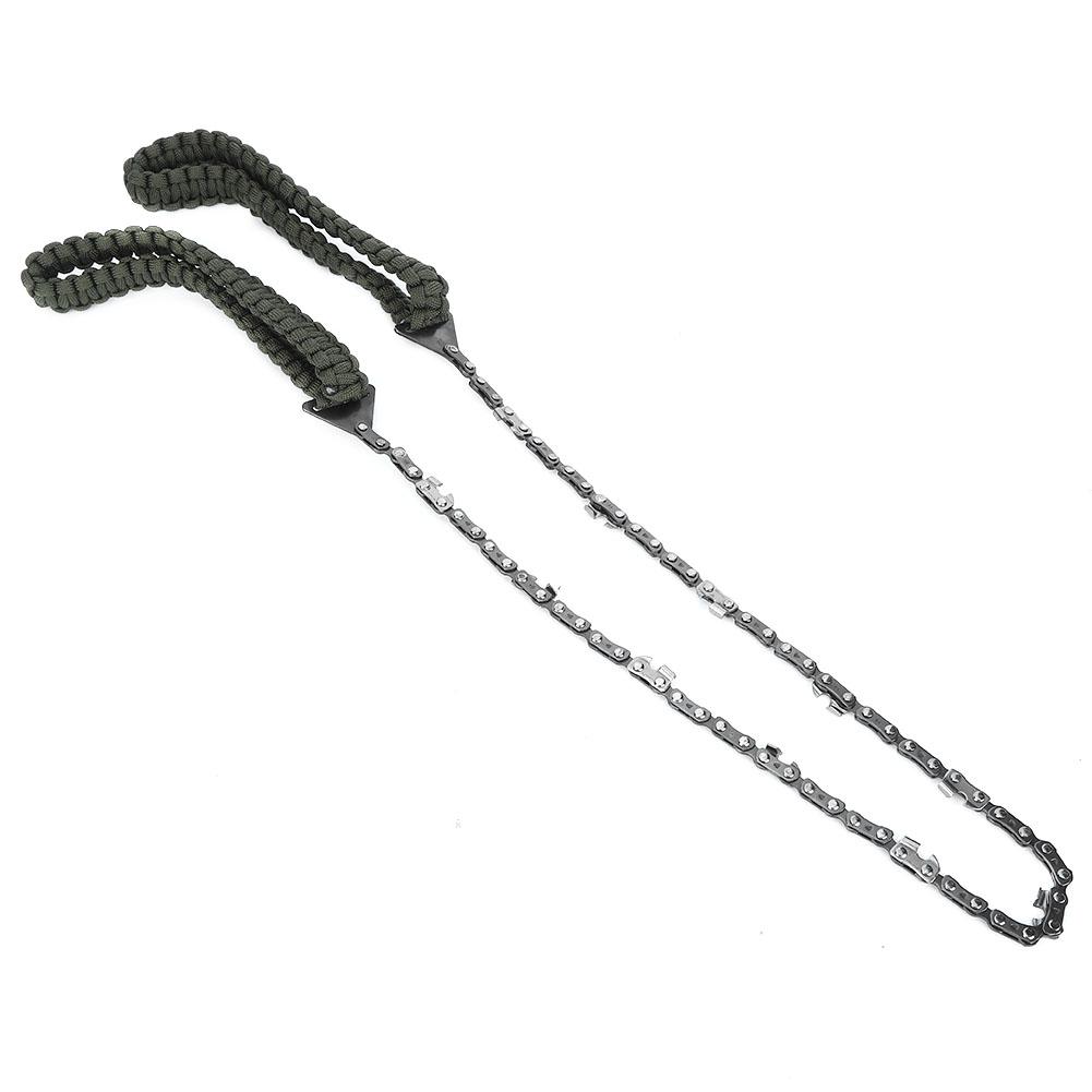 Portable Hand Chain Saw High Carbon Steel Cutting Trimming Survival Tool for Camping Hiking Hunting