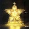 Festive Luminous Star Tree Topper - Transparent Lighted Five-Pointed Star for Christmas Decoration