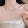 French Retro Pearl Double-Layer Necklace: Elegant Millet Bead Women's Luxury Clavicle Chain Choker