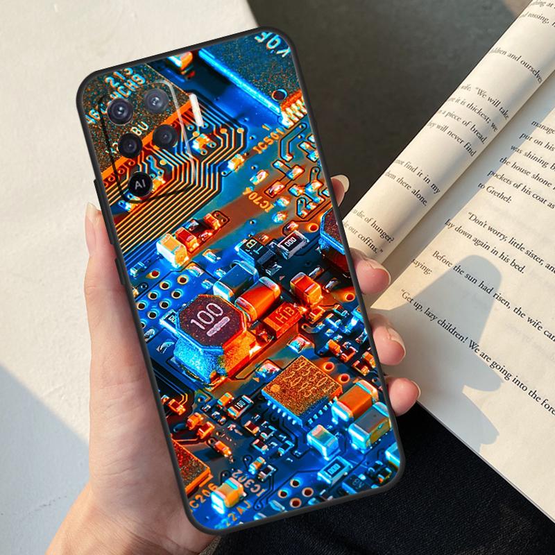 Technology Men's Luxury Case For Oppo A58 A98 A78 A18 A38 A60 A80 A40 A77 A57 A17 A74 A54 A94 A96 A76 A16 A15 A5 Pro