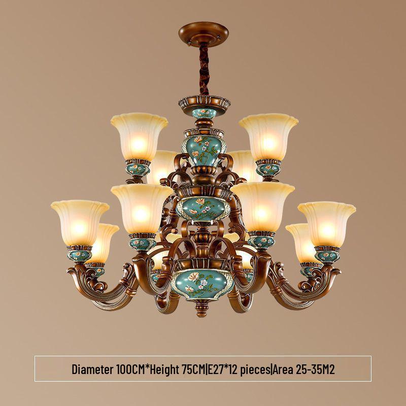 European Luxury Chandelier - Retro Atmospheric Lighting for Living Rooms and Bedrooms