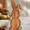 Adorable Rabbit Shape Wood Tray for Family Gatherings Childrens Birthday Parties and Serving Snacks Safely