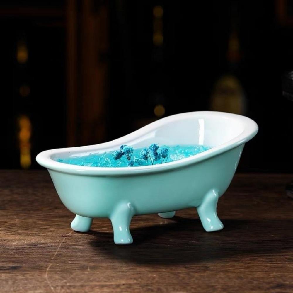 Ceramic Mini Bathtub Bowl for Ice Cream Dessert Porcelain Mixing Bowl Seasoning Dish Tiki Cocktail  Cups