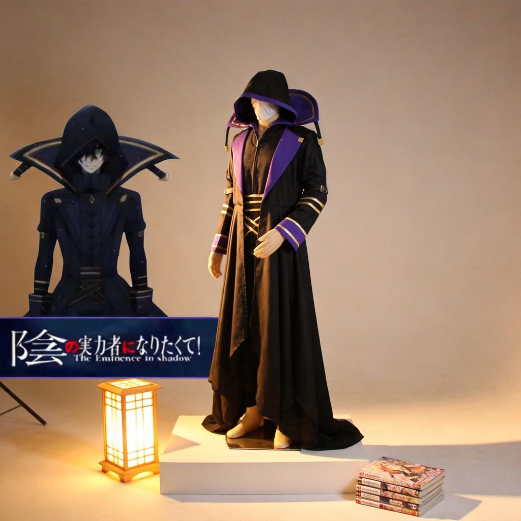 Traje de Cosplay de The Eminence In Shadow con Material de Poliéster para Eventos de Videojuegos y Anime