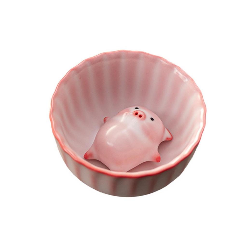 Ceramic Tea Cup Traditional Collection Kung Fu Teacup With Tea Pet Miniature Figurine For Dining Room Decoration, 120ml