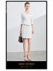 Formal Pleated V-Neck Slim Dress for Beauty Salon Receptionist