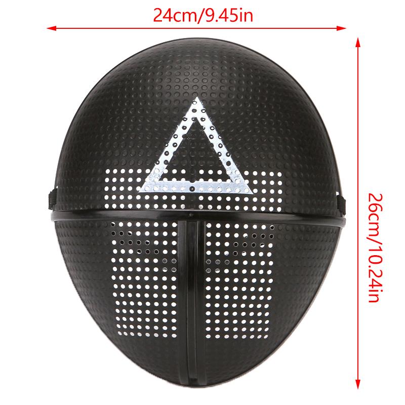 

Маска для косплея Calamari Game, реквизит, босс, квадрат, круг, треугольник, узор, полнолицевые маски для вечеринок, ролевые игры, классический костюм Triangle