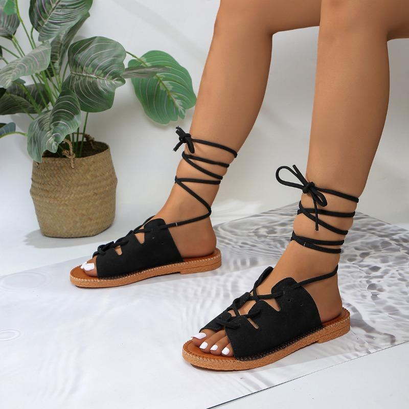 Summer New Round Toe Anklet Strap Sandals Wear Comfortable Beach Shoes Large Size Platform Sandals Women