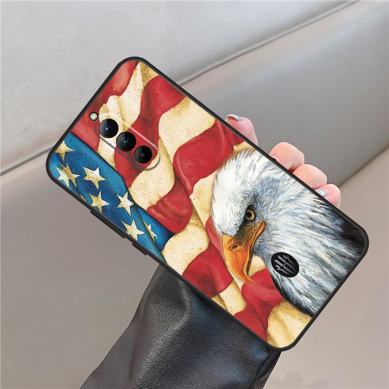 American USA Flag Eagle Case For ZTE Nubia Red Magic 10 Pro Plus 6 7 8 9 6S 7S 8S 9S Pro 5G 6R RedMagic 10 Air Cover