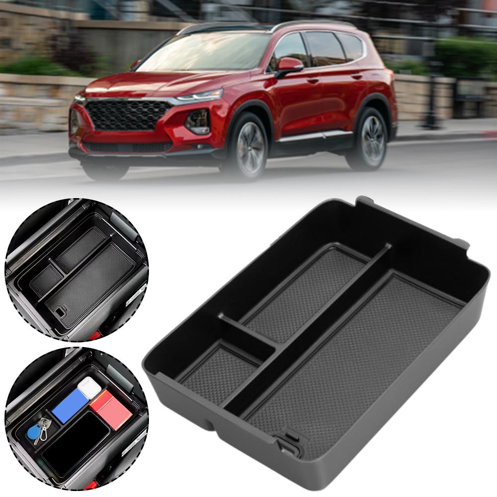 Car Storage BoxCar Armrest Storage Box For 24 HyundaSanta Fe Center Console Organizer Tray Car Interior Accessories B0B9