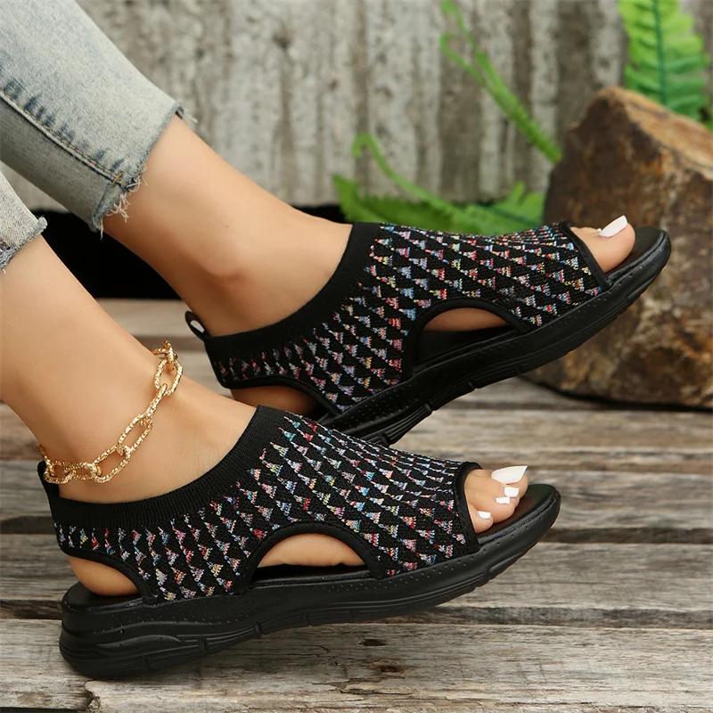 Fashion 2024 Beach Sandal for Men Casual Round Toe Solid Color Plus Size Sports Slippers Outdoor Lightweight Shoes Sandalias