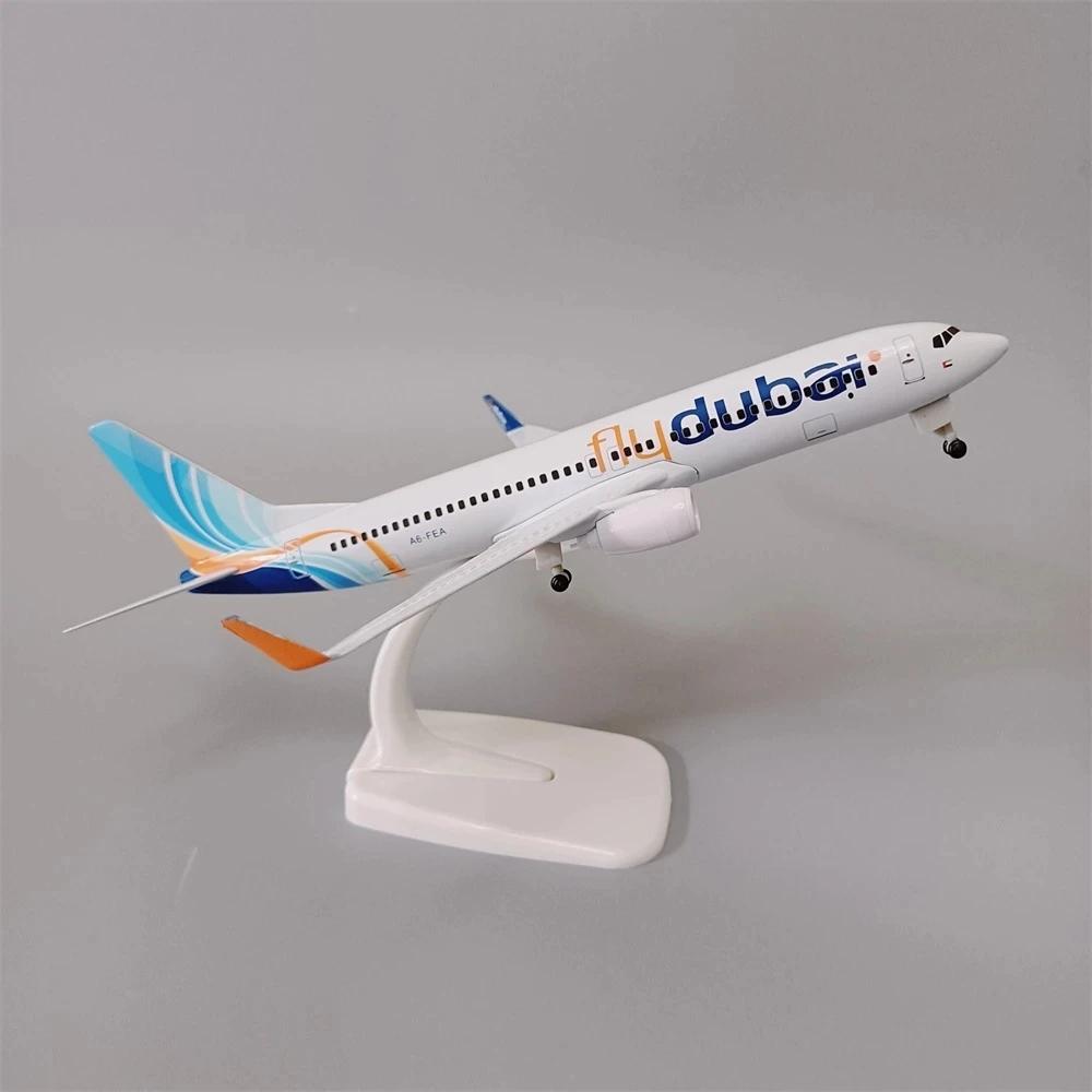 20cm Alloy Metal Air Fly Dubai Airlines B737 Diecast Airplane Model Dubai Boeing 737-800 Airways Plane Model Aircraft W Wheels