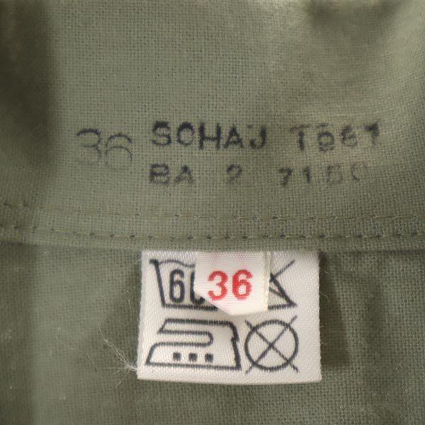 VINTAGE 60s Long sleeve euro work shirt 36 khaki Men's Used