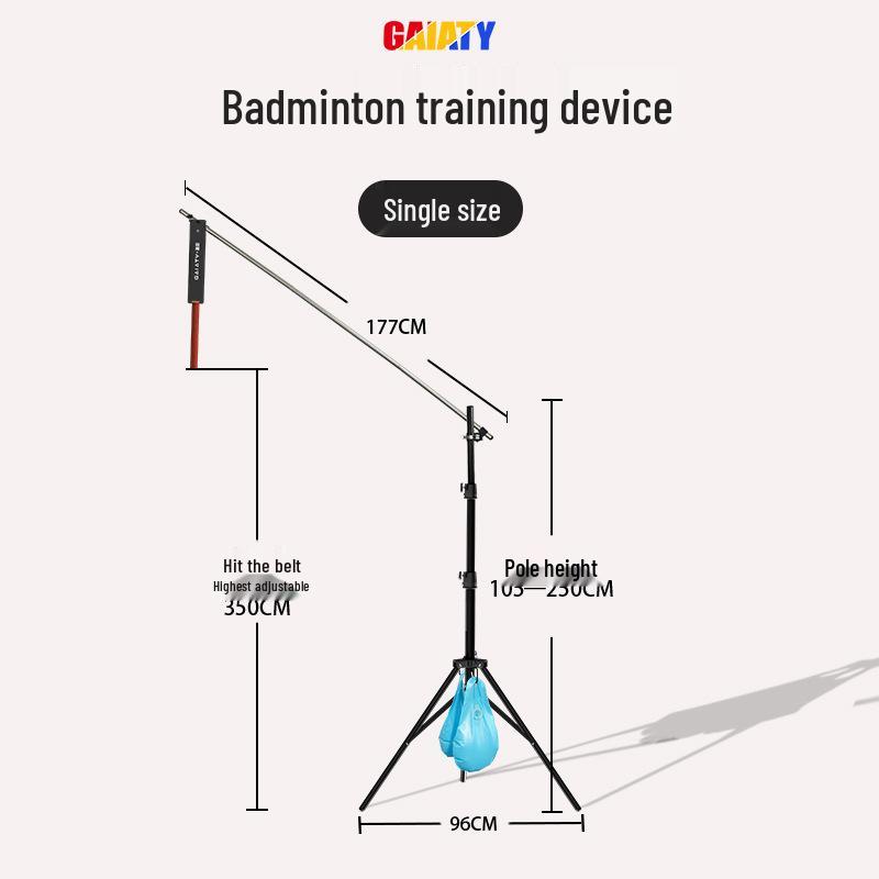 Adjustable High Clear Badminton Training Device for Single & Double Players – Portable Swing Power Practice