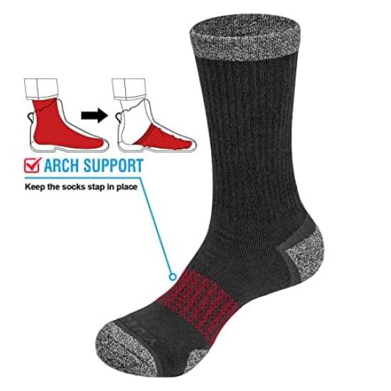 YUEDGE Sports Thick Winter Socks for Boots and Mountain Sizes 5 Pairs Women's Socks, Hiking/Trekking Socks, Sweat-Absorbent, Odor-Resistant, Cotton,