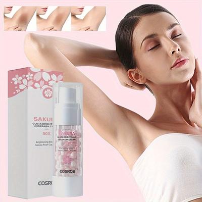 Crema Sbiancante e Idratante per Ascelle con Estratto di Fiore di Ciliegio Nutriente per la Pelle e Capsule Sbiancanti alla Perla