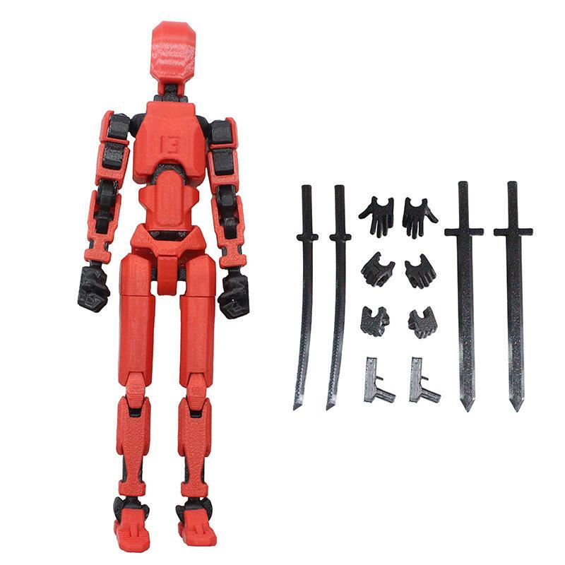 1 Set 3D Printed With Full Articulation For Stop Motion Figure Dummy Lucky 13 Robot Movable Figures Toys Robot Action Figure