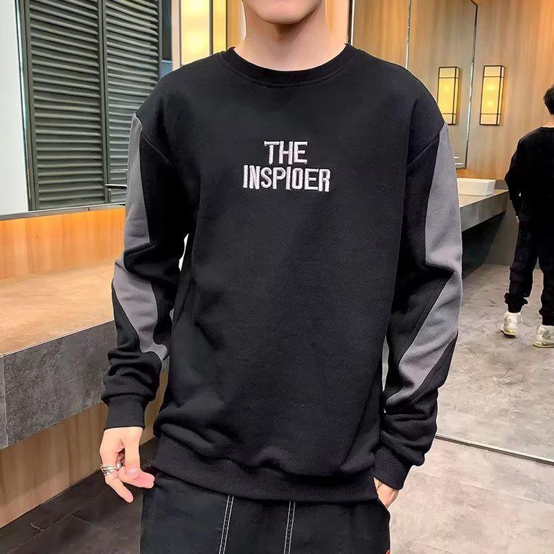 

Men s Trendy Fleece Long-Sleeve Sweatshirt for Spring and Autumn Large чёрный