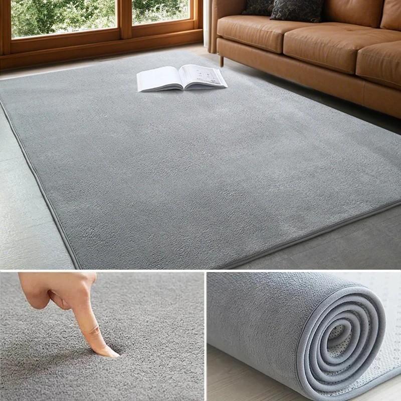 Moderne Eenvoudige Koraalfluwelen Tapijt Zacht Woonkamer Slaapkamer Kleed Kinder Speelmat Huisdecoratie 1400mm x 2000mm