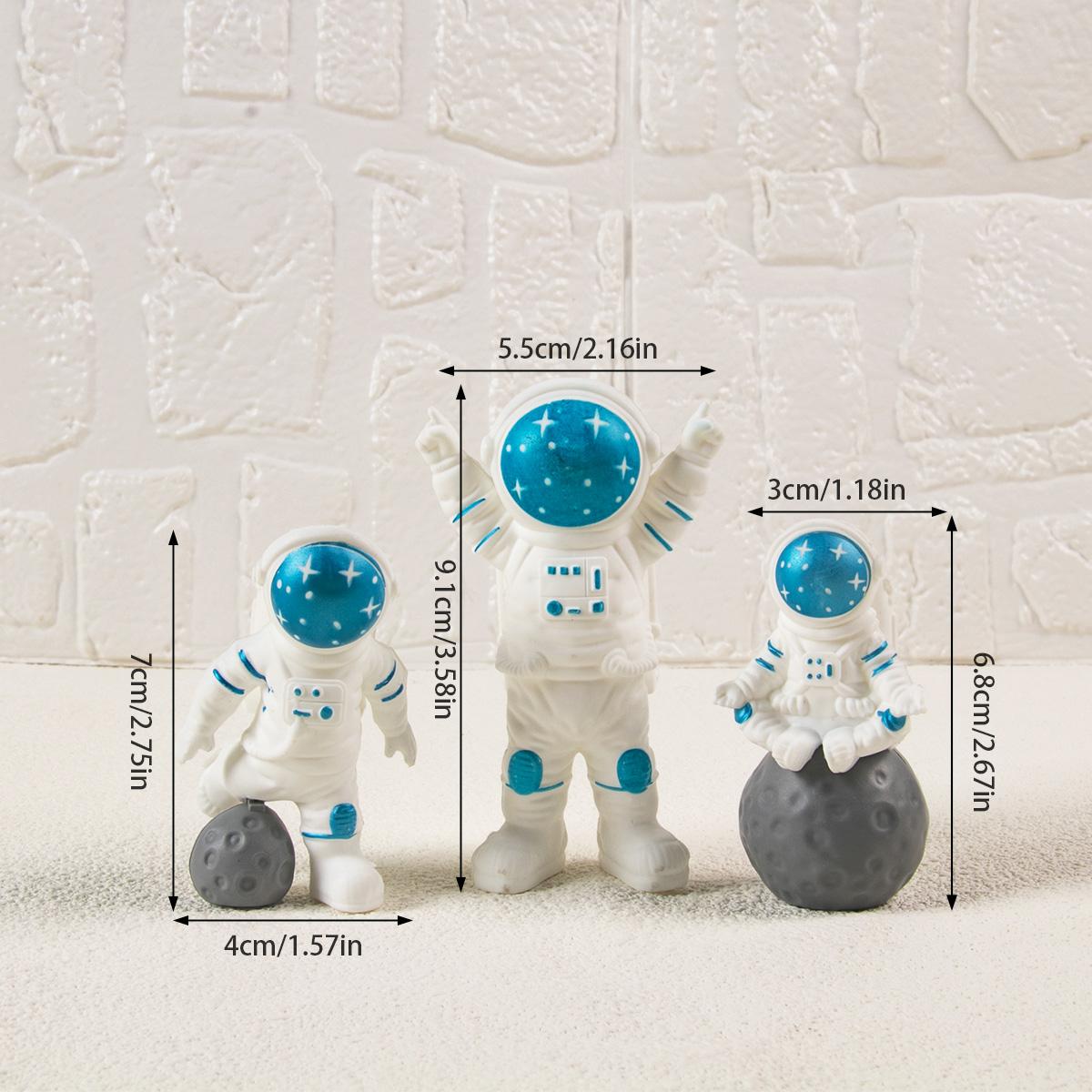 Astronaut Cake Topper Outer Space Theme Birthday Party Cake Decoration Universe Planet Series Cake Topper Kids Birthday Gift синий