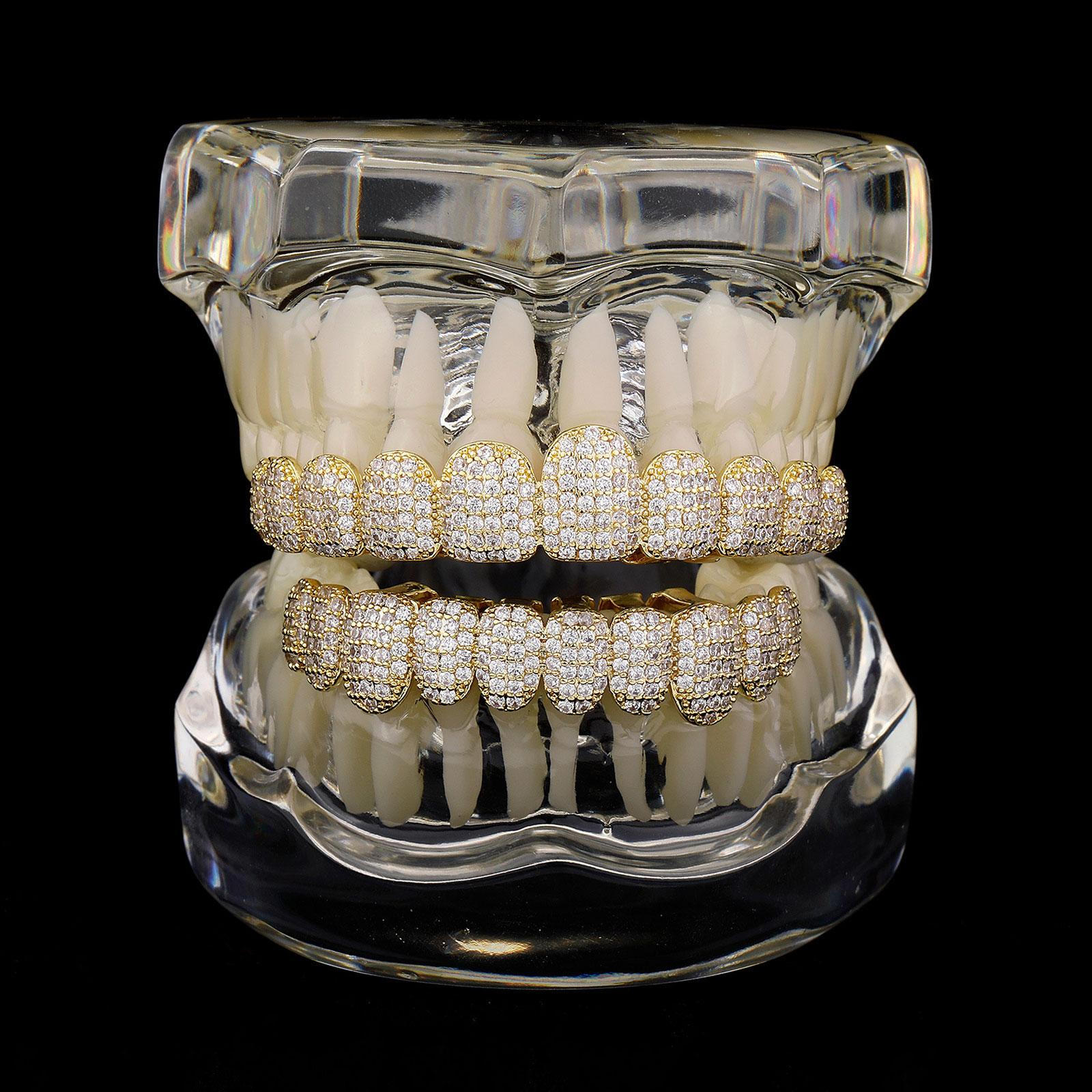 

Hip Hop Mouth Grill Shiny Decorative Cos Supplies Lightweight Tooth золотой