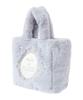 De Apparel EC Exclusive Fur Tote Bag for Grayish Blue [Maison Fleur] 2-way Women,
