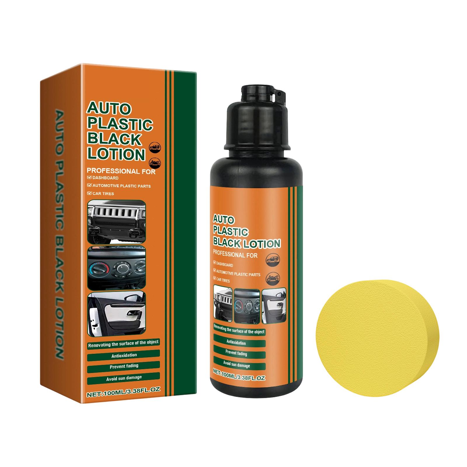 

Car Black Plastic Polishing Compound, Car Detailing And Maintenance Black Gloss Plastic Refurbishment And Care Agent 100ml One Size