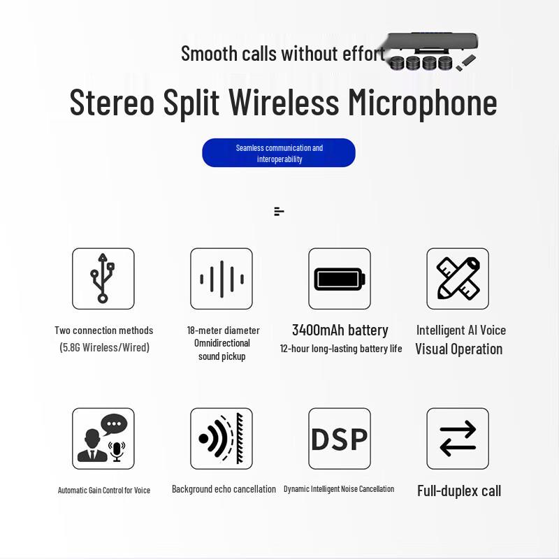 Hongshiduo 4K Wireless Conference Camera with 20x Optical Zoom (CN version)