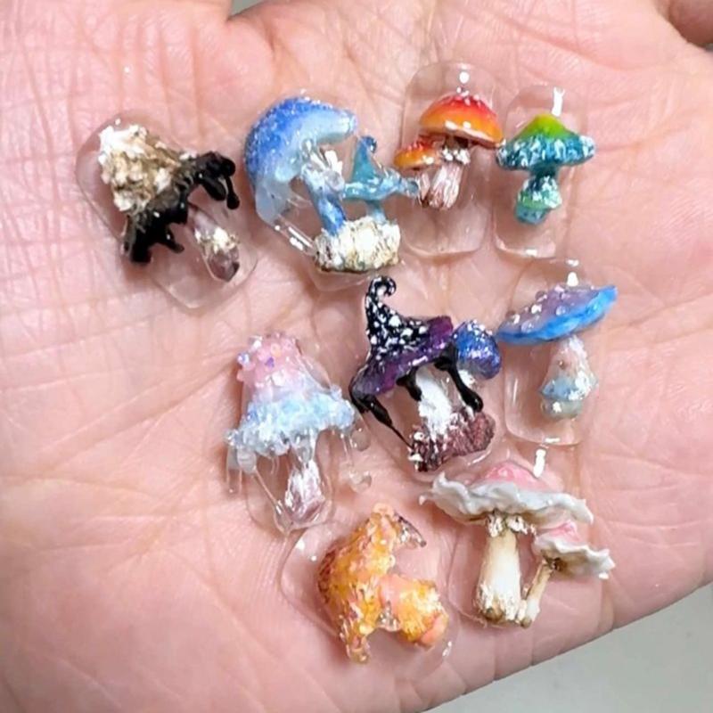 Silikon-Stempelform für Nagelkunst, für Partys und Salon, pilzförmige Maniküreform, geprägte Nagelschablonen für Frauen