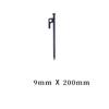 Extra Long Steel Tent Stakes, Heavy-Duty Camping Ground Pegs for Awning/Tent/Beach, Outdoor Camping Accessories Secure Ground Anchors