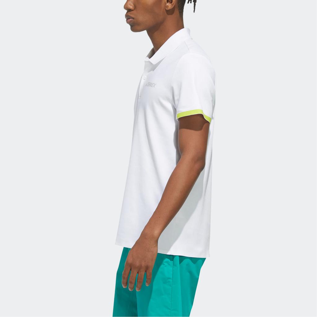 adidas Lifestyle Series Feuchtigkeitstransportierendes Tennis Freizeit Kurzarm Poloshirt Herren Poloshirts Weiß FN0774