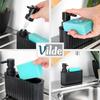 Kitchen Dishwashing Liquid Dispenser Sponge Container Scourer Black for Sink