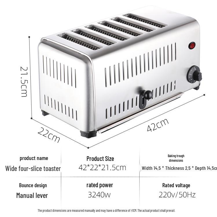 2024 Automatic Commercial 6-Slice Toaster Oven for Home - Perfect for Heating Roujiamo Sandwiches