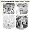 A pack of 10 cartoon disposable baby bibs,360° anti spit up milk saliva,oil,essential for travel,home,andoutdoor activities