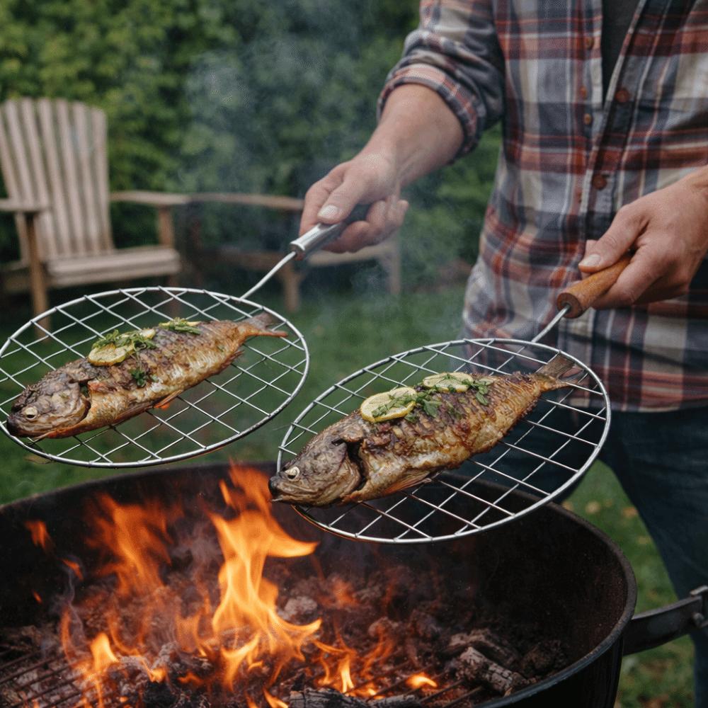 רשת ברביקיו מנירוסטה, רשת צלייה ללא הידבקות, רשת גריל ברביקיו לקמפינג