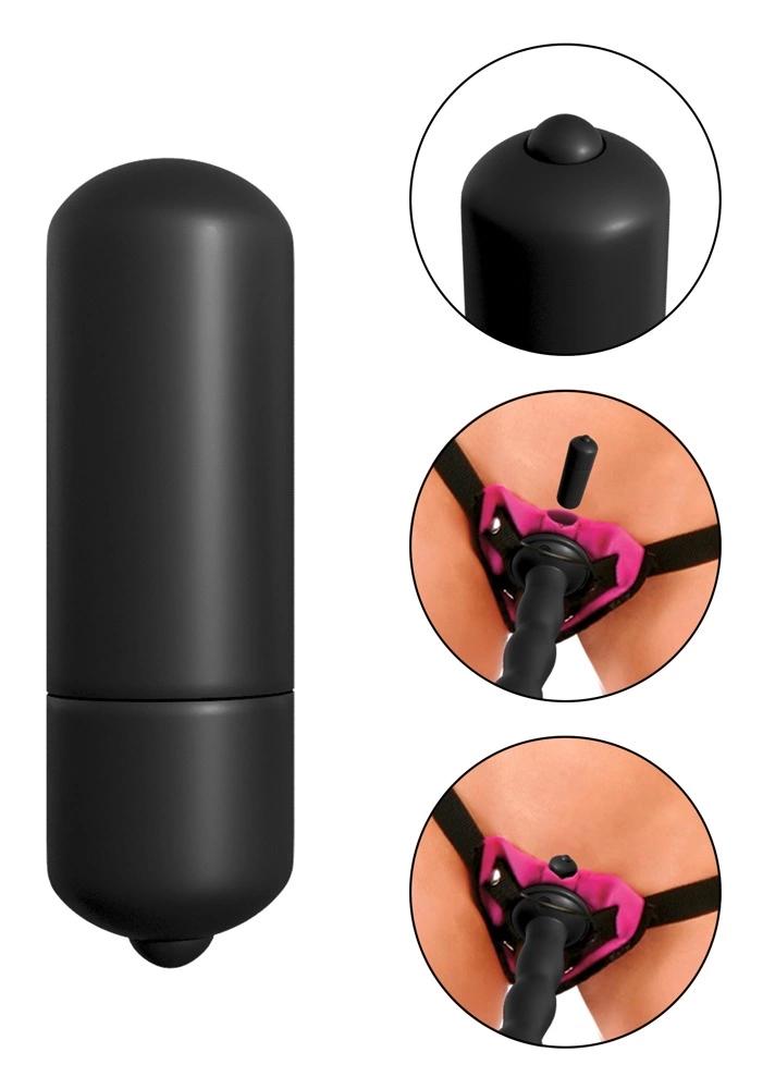 Fetish Fantasy Series - Vibrating Strap-On Dildo Set 18.4 Cm Black