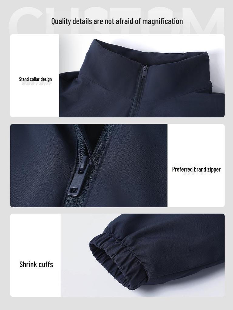Custom Down Cotton Shell Workwear Jacket with Logo - Ideal for Autumn/Winter 4S Shop Auto Repair Business, Three-in-One Design