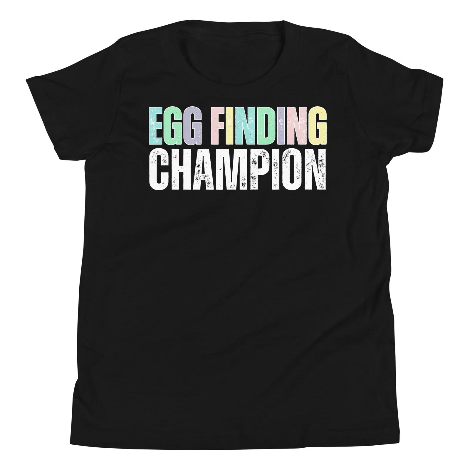 Egg Finding Champion Funny Easter Sunday Day Egg Hunting Youth T-Shirt 120