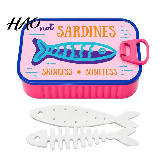 Small Jewelry Box for Travel Sardine Can Storage Box, Portable Anti-tangle Case, Cute Container Lightweight Retro Plastic Organizer Necklaces