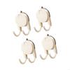 Practical Suction Cup Hooks Wall Hangers with Duals Hooks Kitchen Bathroom Accessories Organizers Towel Holder HX6C