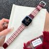 Woolen Fabric Leather Strap for Apple Watch Series 10 9 8 7 SE 6 5 4 3 2 1 42mm 41mm 40mm 38mm Watch Band