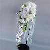 Water Drop Shape Bouquets Artificial Wedding Flowers Bridal Shower Bouquets for Special Occasion