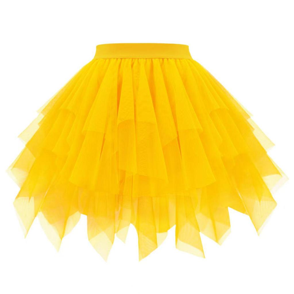 Women's Fluffy Mesh Ruffle Skirt - Short Princess Style