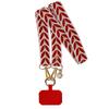 Mobile Phone Lanyard Hanging Neck Chain Crossbody Adjustable Shoulder Wide Cloth Strap Pearl Pendant Anti-lost Sling with Clip