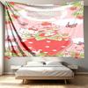 Strawberry Shortcake Print Tapestry - Portable Wall Decor Cloth, for Home, Dorm, Travel, Bedroom, Living Room - Ideal Birthday Housewarming Gift