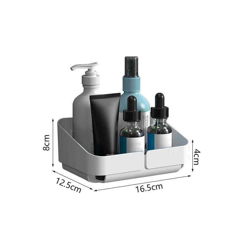 

Storage Rack Shelf Wall Spice Organizer For Cosmetics Bathroom Without Drilling Kitchen Convenience Shower Accessory Bathroom