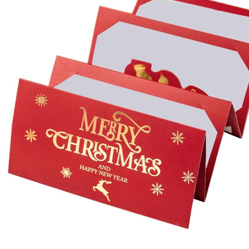 Christmas Cash Gift Card Holder with Envelope 6 Slots Money Holder For Holiday Money Storage And Festival Gift Exchanges