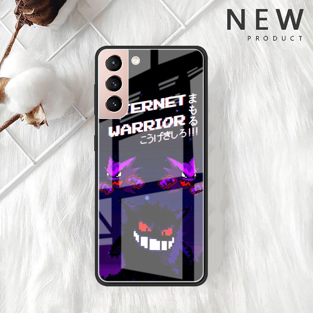 

Стеклянный чехол для Samsung Galaxy S22 S20 FE S21 Plus, чехол для телефона S10 5G S9 Note 20 Ultra 10 Lite, чехол Pokemon Gengar Samsung Note 9
