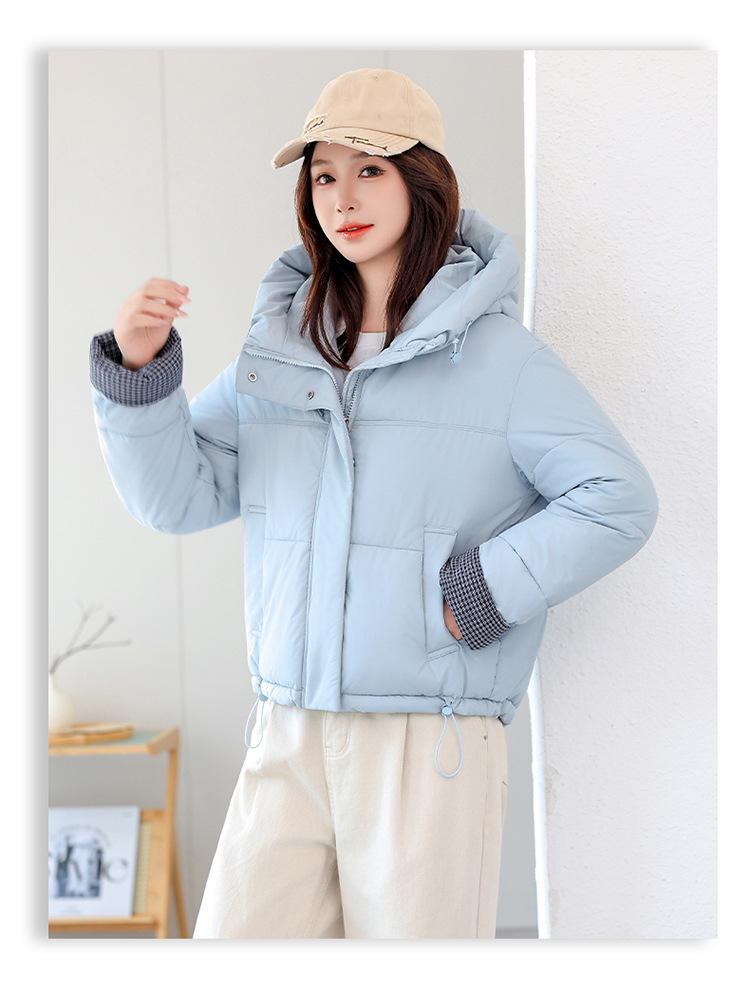 Women's Short Winter Jacket Warm Hooded Loose Cotton-Padded